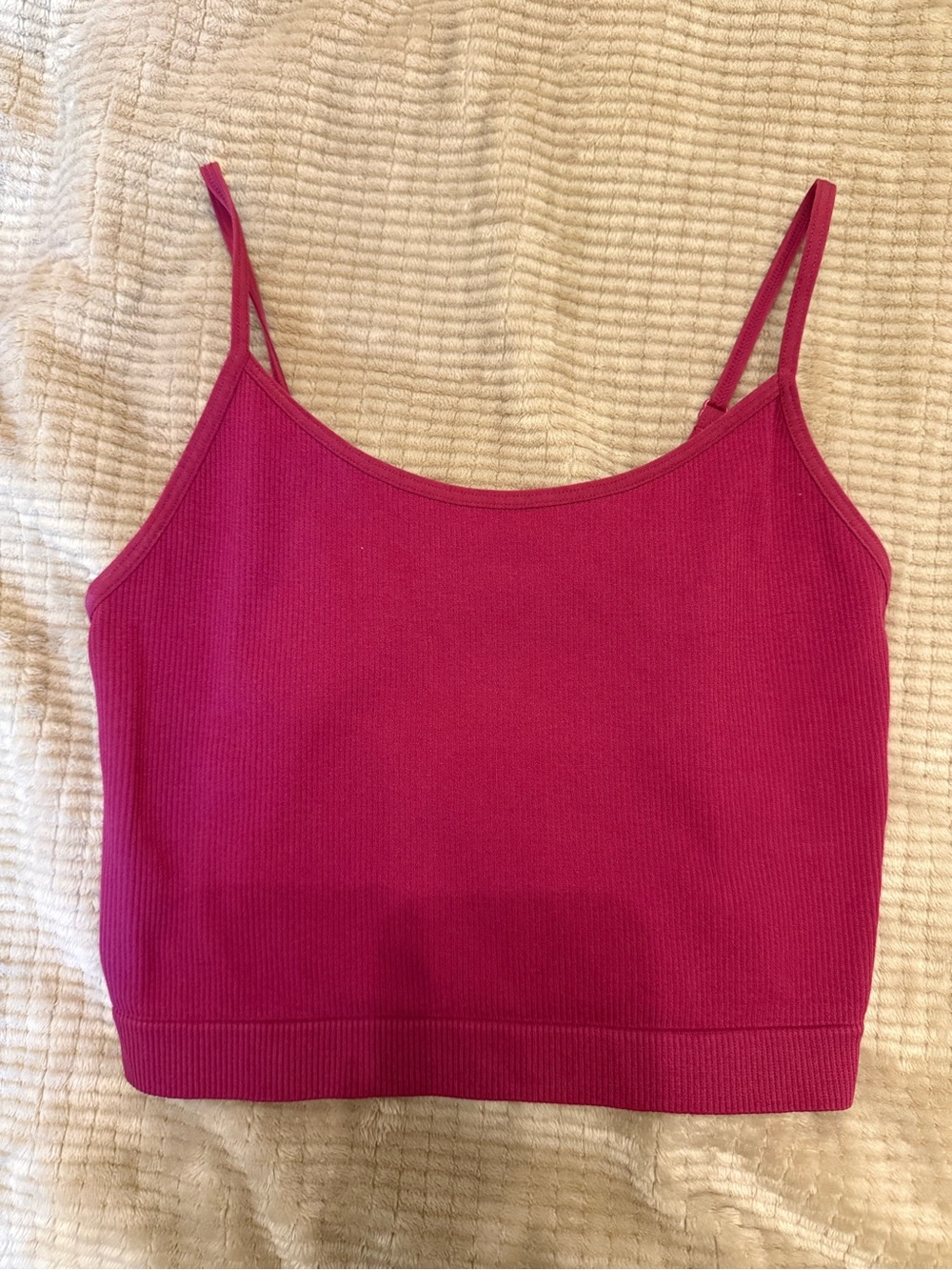 wild fable Magenta Ribbed Cropped Camisole
